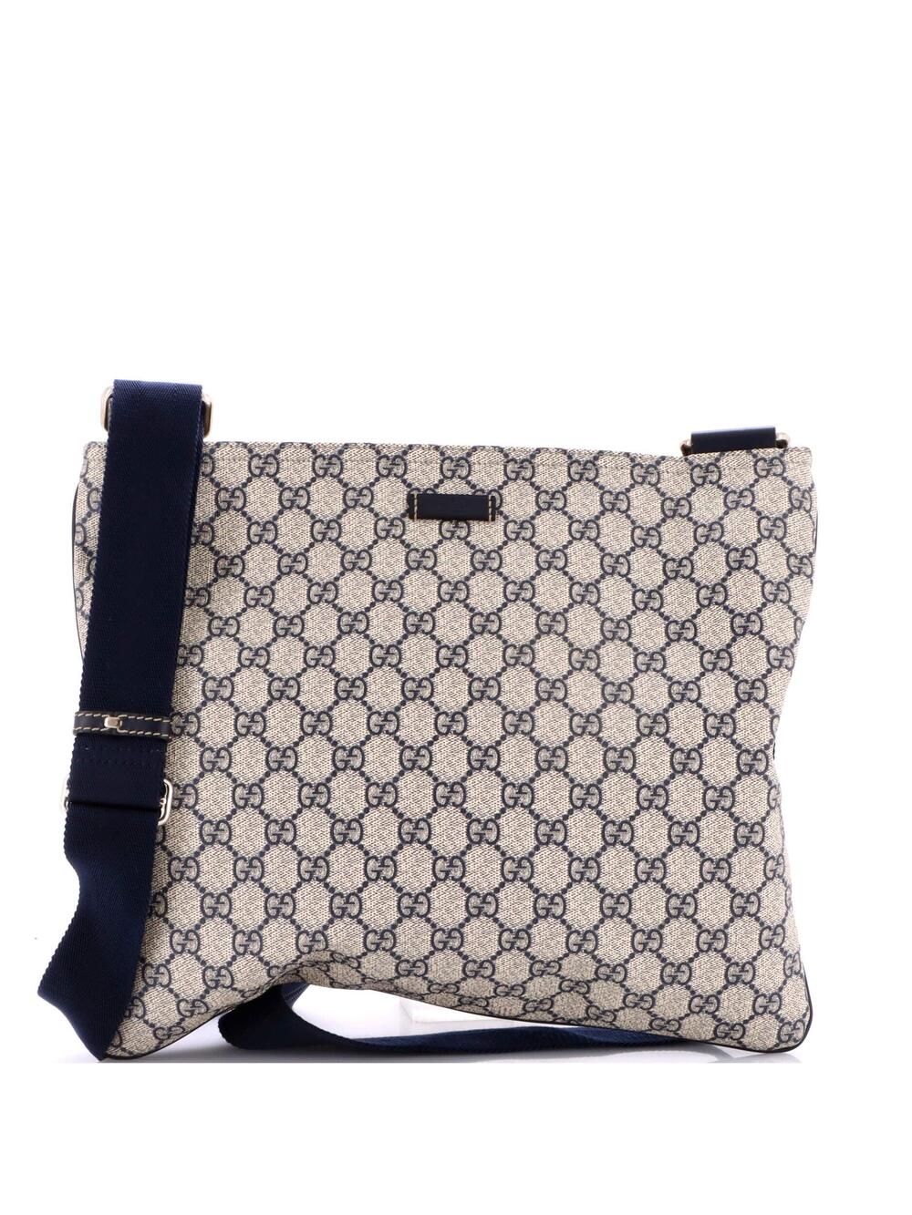 Gucci Zip Top Messenger Bag Gg Coated #276817G79B